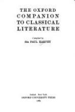 Cover image of The Oxford companion to classical literature