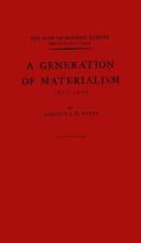 Cover image of A generation of materialism, 1871-1900