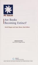 Cover image of Are books becoming extinct?