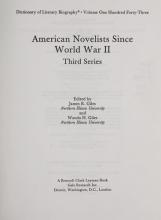 Cover image of American novelists since World War II