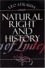Cover image of Natural right and history