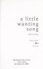 Cover image of A little wanting song