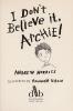 Cover image of I don't believe it, Archie!