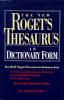 Cover image of The new Roget's Thesaurus of the English language in dictionary form