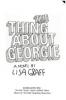 Cover image of The thing about Georgie