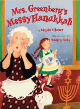 Cover image of Mrs. Greenberg's messy Hanukkah