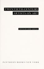 Cover image of Twentieth-century artists on art