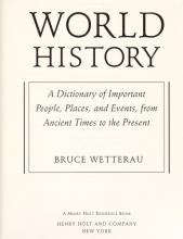 Cover image of World history