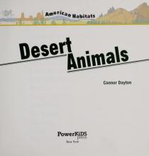 Cover image of Desert animals