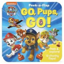 Cover image of Peek-a-flap go, pups, go!